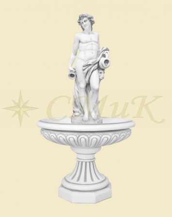 Фигурка (скульптура) фонтан Дионис чаша глубокая нов большая из бетона